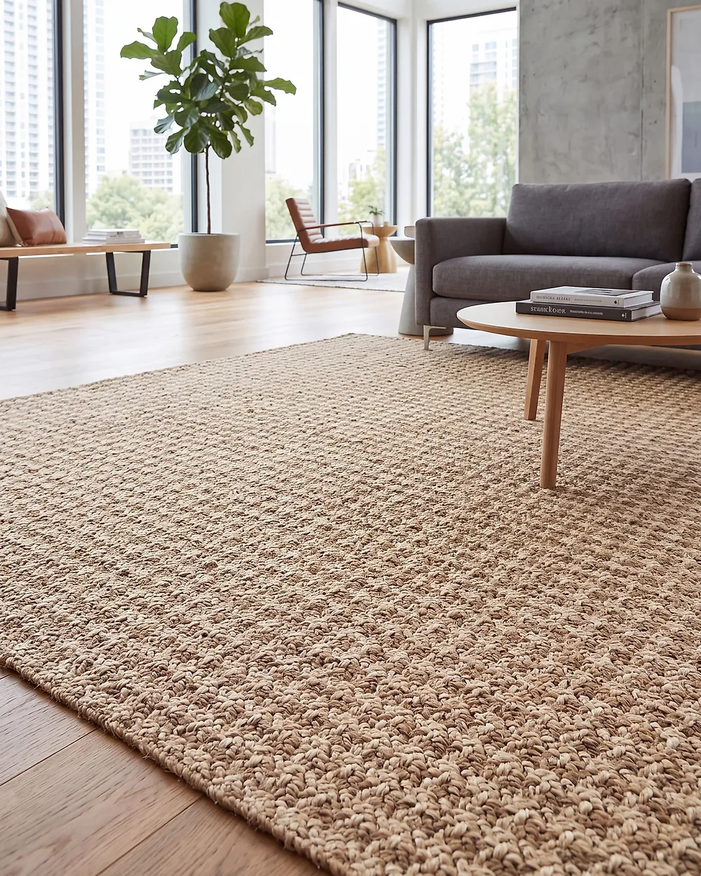 Tappeto KONURTAY Beige 200 x 300 cm Iuta_1178747