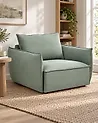 Armchair KUNES Fabric Light Green