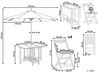 Négyszemélyes akácfa összecsukható kerti étkezőgarnitúra napernyővel FRASSINE_922527