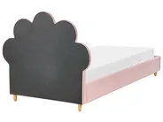 Kids Bed Seashell Velvet NEULISE 90 x 200 cm (EU Single) Pink_984394