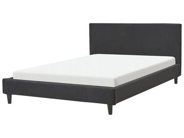 Čalúnená posteľ 140 x 200 cm čierna FITOU