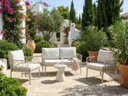 Garden Sofa Set 4 Seater ERICHE Light Beige_977992