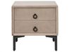 3 Piece Bedroom Set Velvet EU King Size Taupe SEZANNE_916860