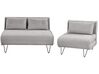 Set da salotto tessuto grigio chiaro VESTFOLD_930464