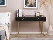 Konsola WESTPORT 115 cm 50 cm z szufladami Czarny/ złoty_809728