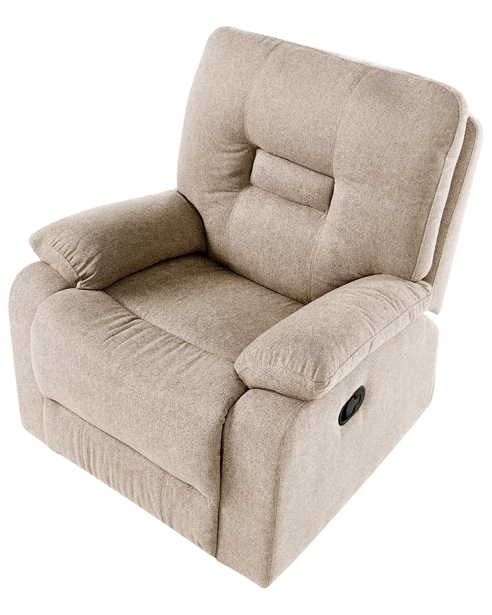 Recliner Chair BERGEN with Footrest Fabric Beige_1064846