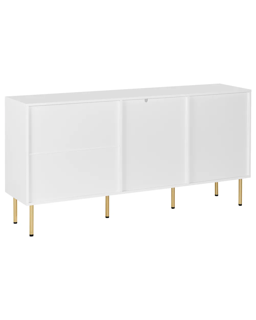 Glass Display Sideboard MILORA 160 cm White_979552