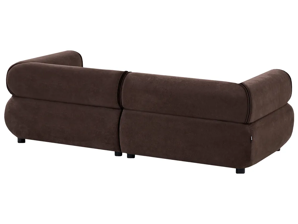 Sofa 3 Seater SALLA Fabric Dark Brown_1057898