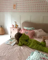 Bett mit Stauraum BLAGNAC Bouclé Beige 140 x 200 cm_1039188