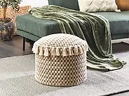 Pouf PIRAK Coton Beige clair_1184888