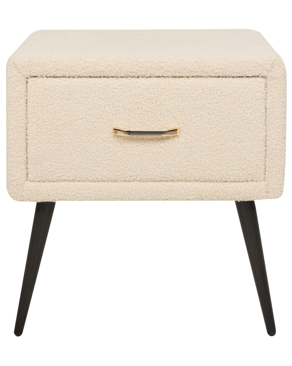Bedside Table FLAYAT Boucle Beige Beliani