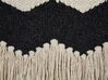 Cuscino cotone beige chiaro e nero 45 x 45 cm HYDRANGEA_835133