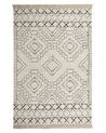 Cotton Area Rug 140 x 200 cm Beige and Black ZEYNE_848808