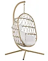 Hanging Chair with Stand ADRIA Metal Beige