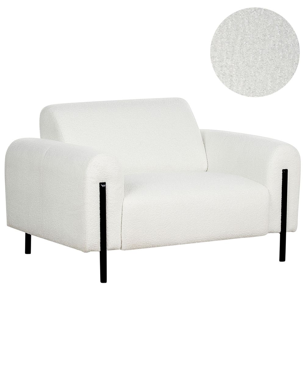Sessel ASKIM Bouclé Weiß