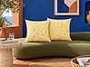 Dekokissen 2er Set TRITELEIA 45 x 45 cm Samtstoff Gelb Blumenmuster