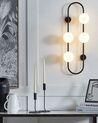 4 Light Wall Lamp Black YANGO_872704