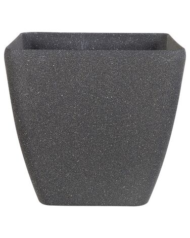 Maceta de mezcla de piedra gris oscuro 49 x 49 cm ZELI