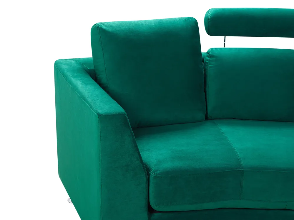 Divano semicircolare 7 posti ROTUNDE Velluto Verde scuro_793586