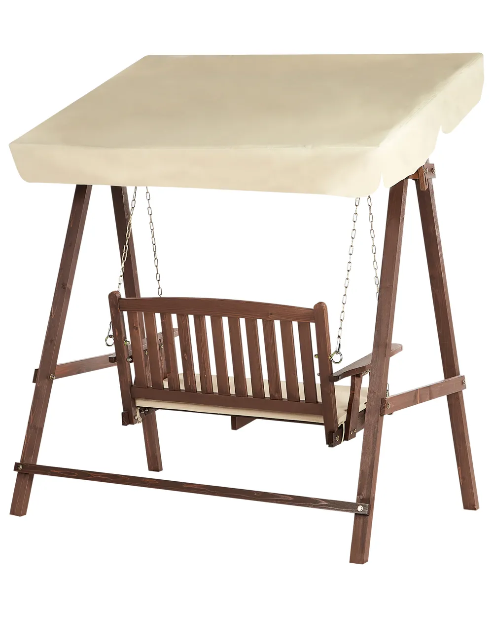 Patio Swing CAVIOLA Spruce Wood Dark Brown_958923
