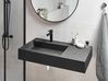 Lavabo sospeso CUSCO 90 x 48 cm Composito minerale Nero