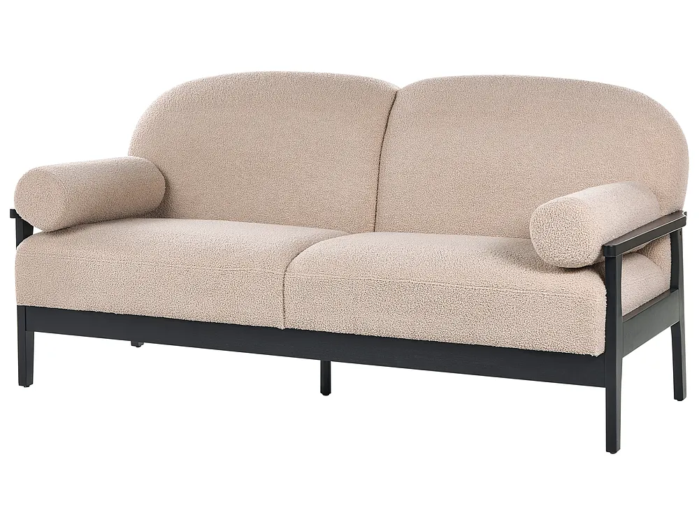 Sofa dla 3 osób PILARNE Boucle Beżowy_1159356