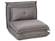 Single Sofa Bed DELLEN Fabric Dark Grey_1031391