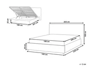 Ottoman Bed LAVAUR Boucle Taupe 180 x 200 cm (EU Super King)_989452