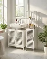 Shelving Unit OWASSO Bamboo White