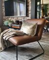 Faux Leather Armchair Brown COTULLA_926056