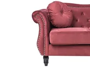 Divano 3 posti SKIEN Velluto Rosso scuro_743172
