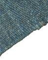Teppich Jute blau 80 x 150 cm Kurzflor zweiseitig LUNIA_846268