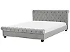 Bed Velvet AVALLON 180 x 200 cm (EU Super King) Grey