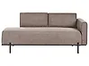 Chaise Longue SAVASSE Faux Linen Light Brown