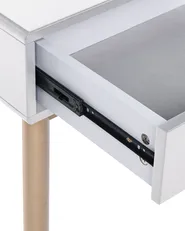 Dressing Table with Mirror and Stool FEDRY LED Grey_1107865