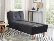 Chaise Longue ALSTEN Fabric Black_922034