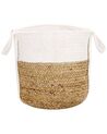 Set di 2 ceste iuta e cotone beige e bianco BELLPAT_864093