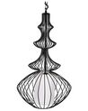 Metal Pendant Lamp Black KOLVA_721314