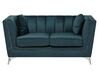 Bankenset fluweel blauw/groen GAULA_720554