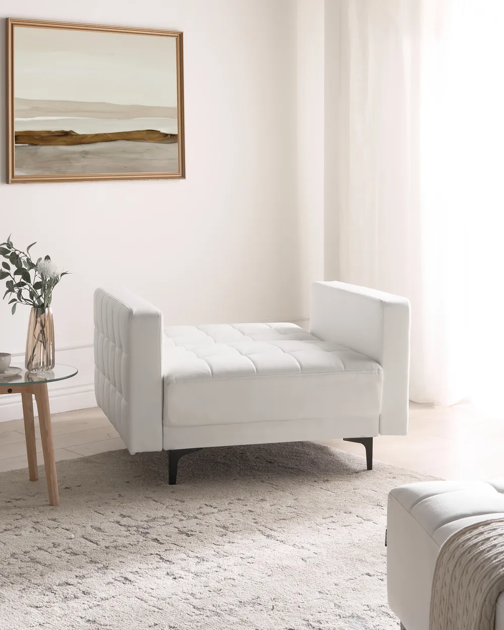 Armchair ABERDEEN Faux Leather White_1038779