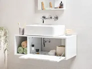 Szafka łazienkowa wisząca pod umywalkę CASCAVEL 80 cm Biały_984079