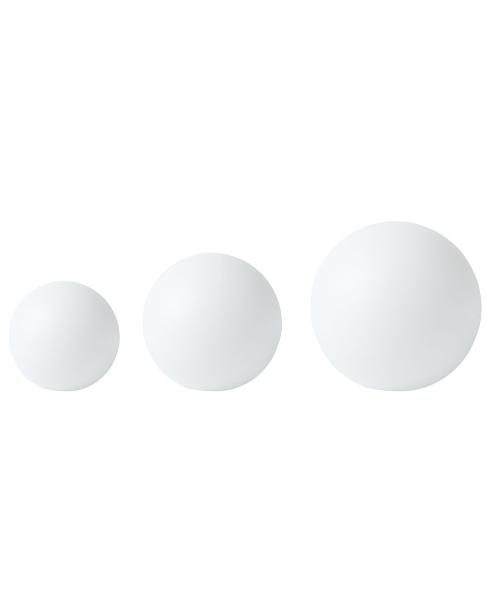Set mit 3 Solar LED-Kugellampen für den Außenbereich LOBAINA mit Fernbedienung Weiß