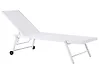 Sun Lounger PORTOFINO Reclining Metal White