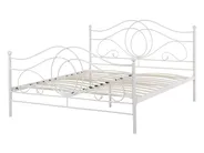 Bed Metal LYRA 140 x 200 cm (EU Double) White_817947