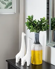 Vaso decorativo LARNACA 36 cm Gres porcellanato Multicolore_1176717