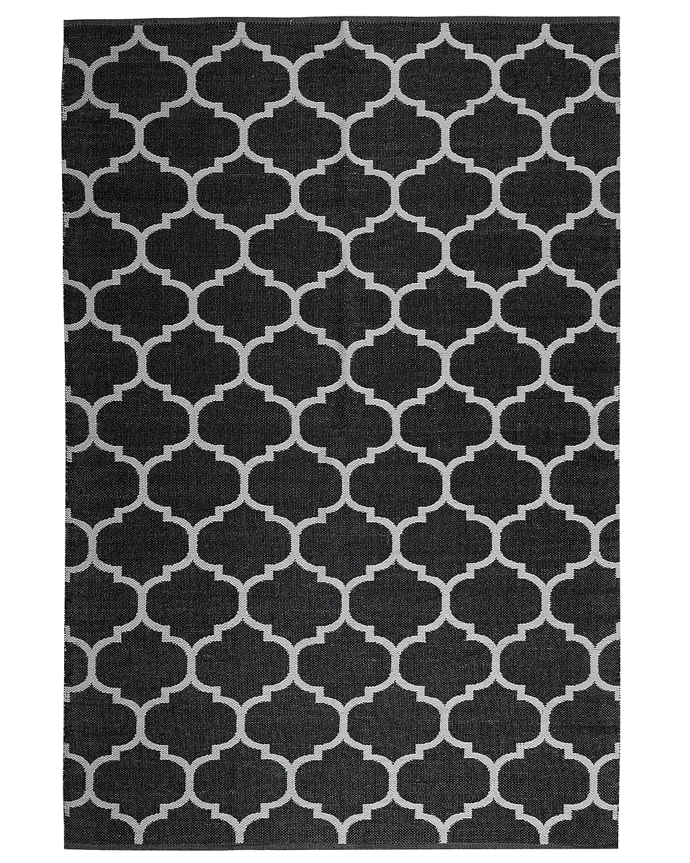 Outdoorteppich ALADANA Schwarz / Weiss 140 x 200 cm Zweiseitig