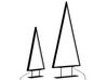 Set of 2 LED Decorative Christmas Trees Black LOPPI_814206