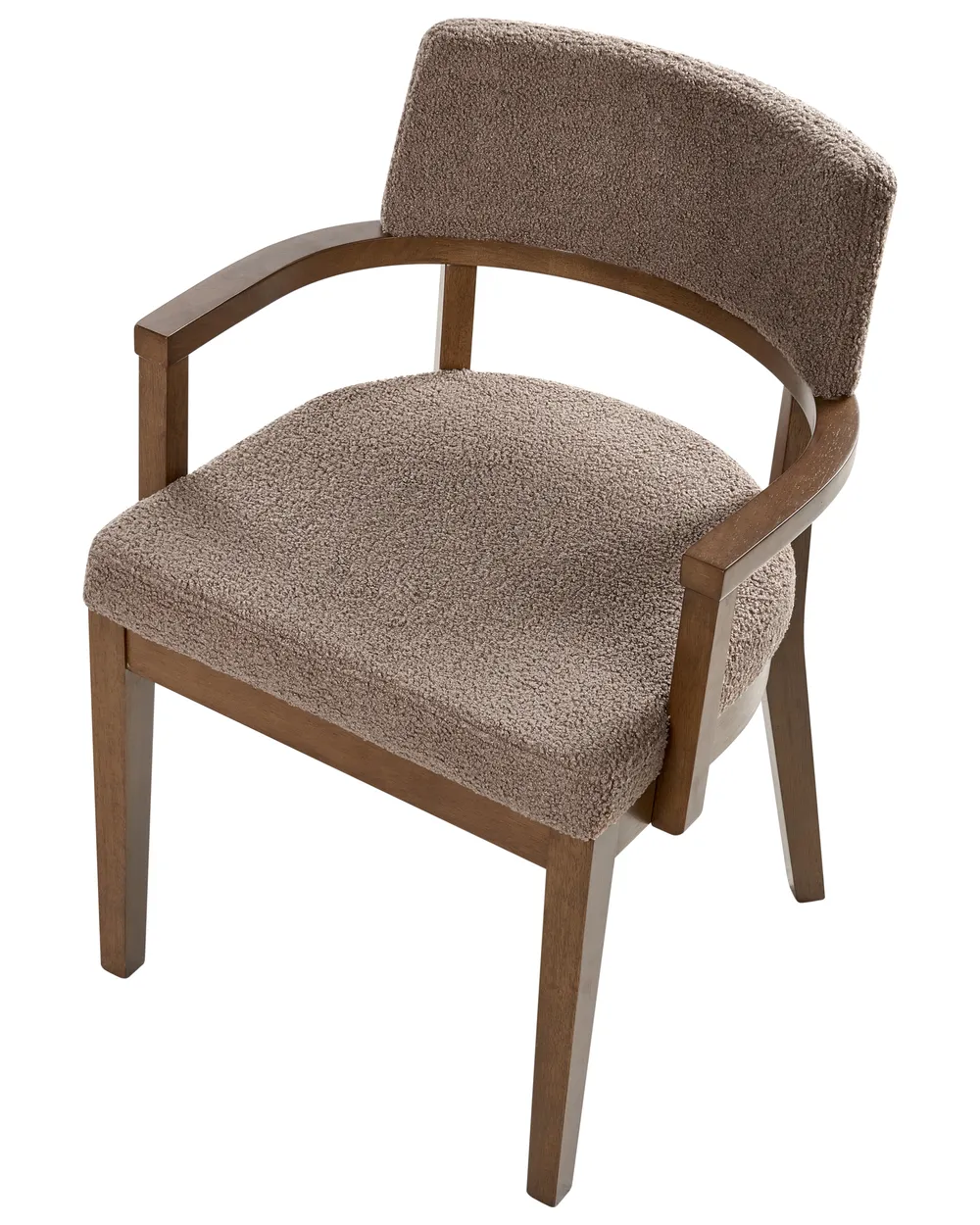 Set di 2 sedie da pranzo DALBO Bouclé Marrone/Tortora_1016046
