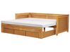 Dřevěná rozkládací postel 90/180 x 200 cm světlé dřevo CAHORS_912559