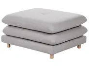 Sofa 2 Seater HEDEN with Ottoman Fabric Grey_950681